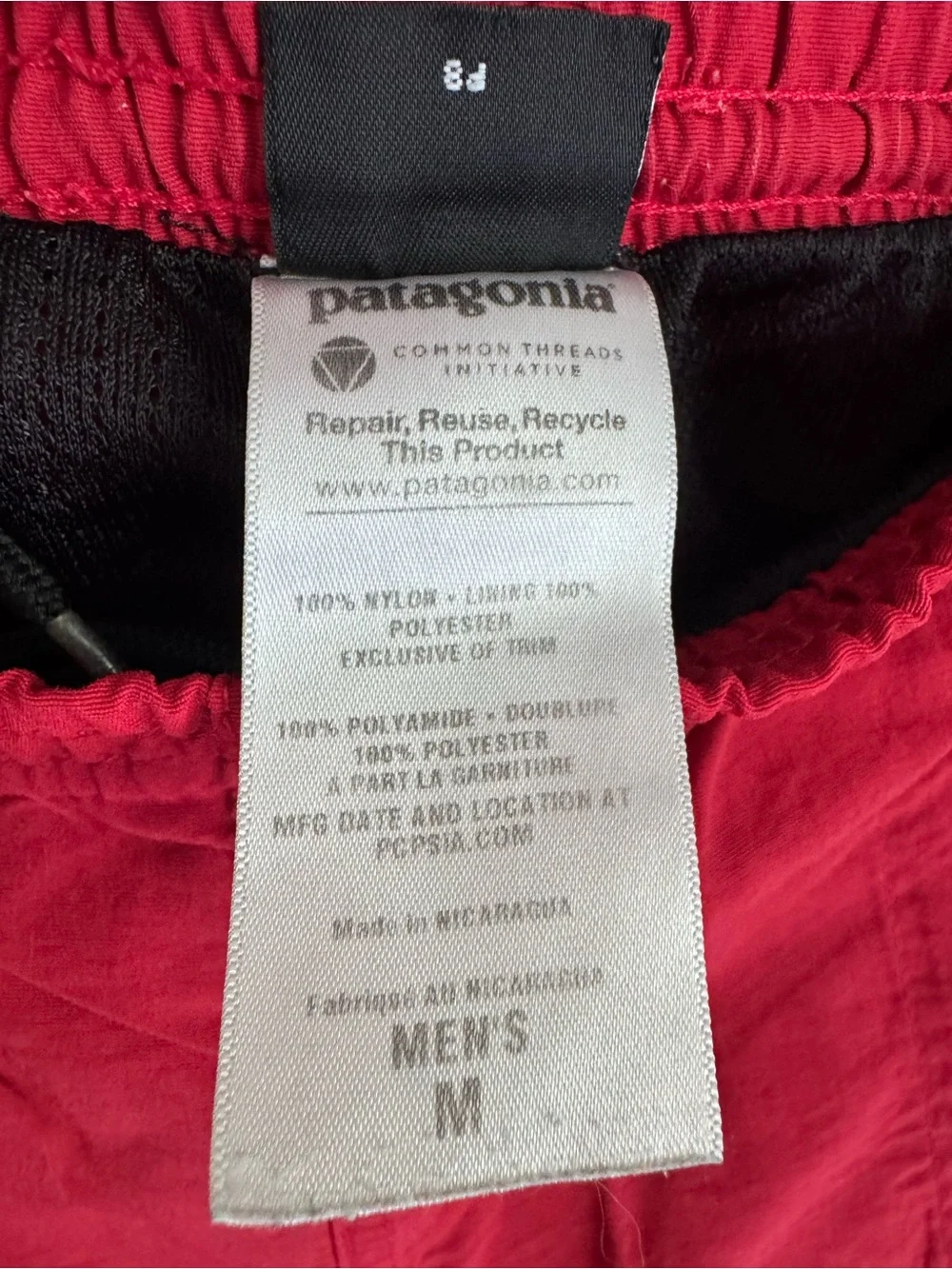Patagonia Red Men's Swim Shorts with Logo Patch